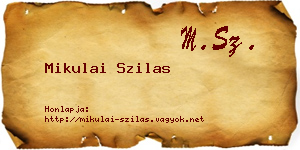 Mikulai Szilas névjegykártya